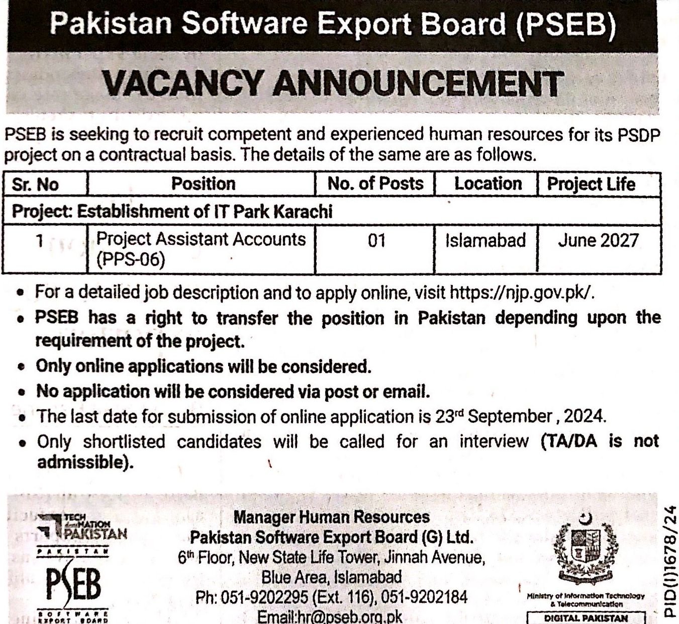 Project Assistant Director