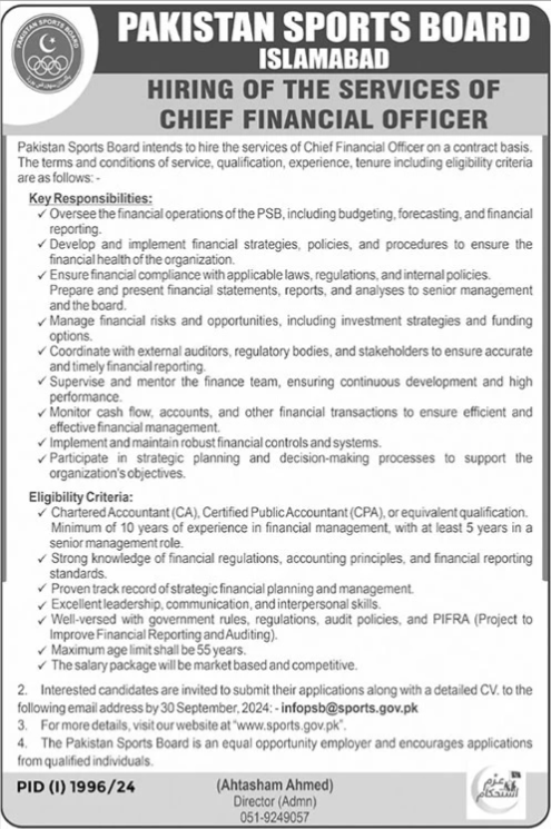 Chief Financial Officer 